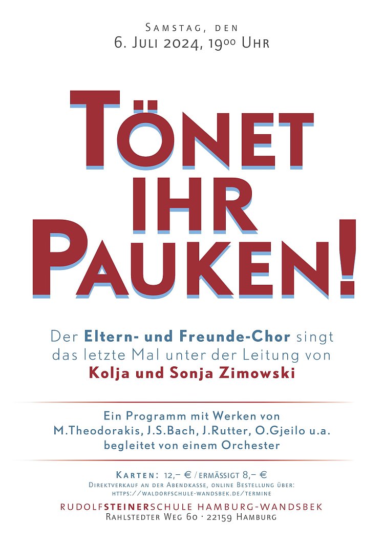 Konzert Elternchor Juli 2024